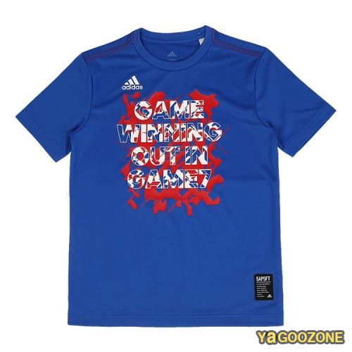 [ADIDAS] CX2250 KIDS 5T TYPO G 키즈 티셔츠 (블루)[파랑]