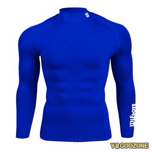 윌슨 WT5BA-0303 긴팔 목 언더셔츠 (블루)
